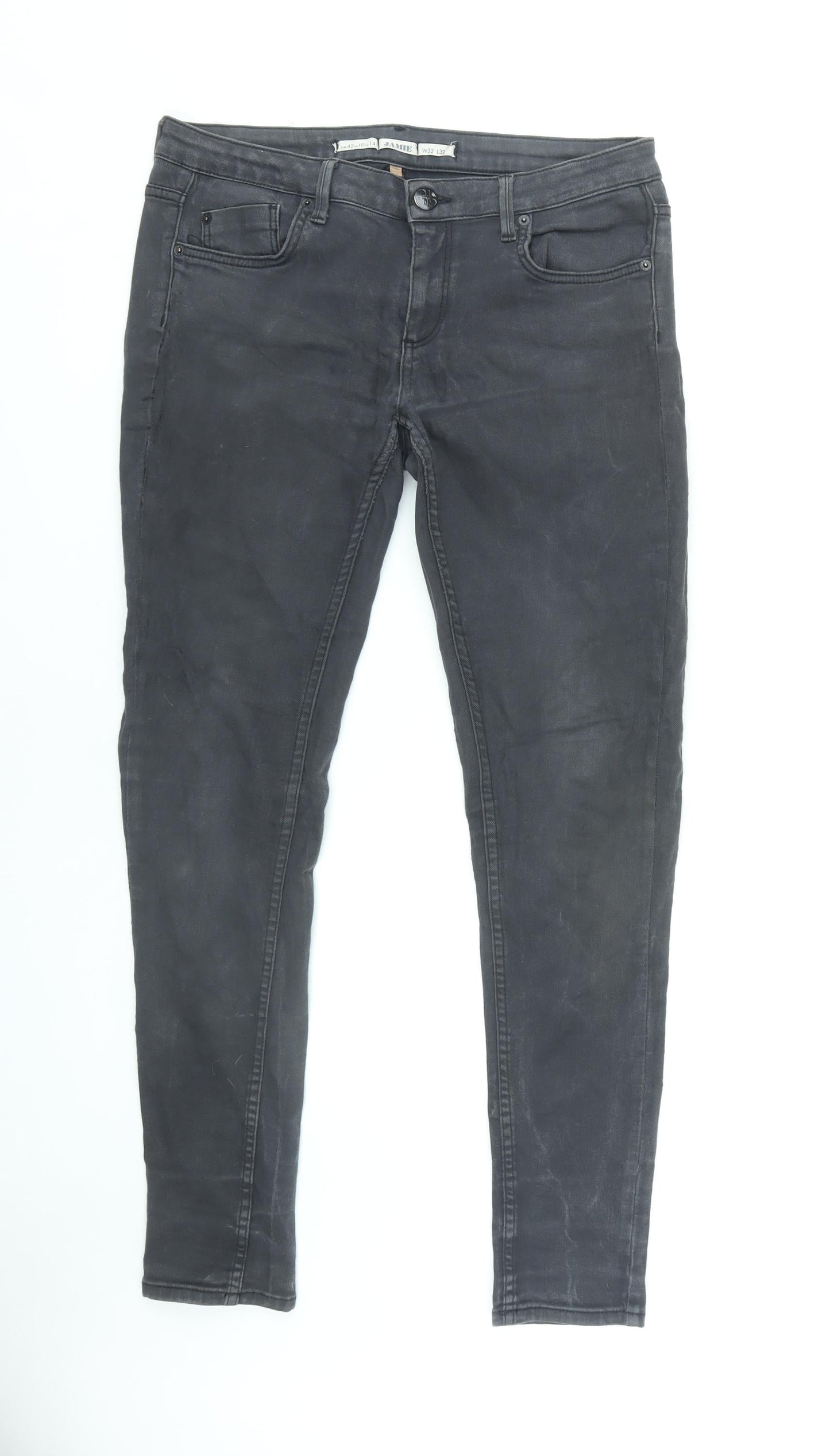 Topshop Women's Black Skinny Jeans Size 14