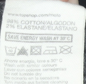 Topshop Women's Black Skinny Jeans Size 14