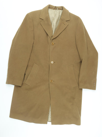 Mens UK Size M Marks and Spencer Brown Overcoat