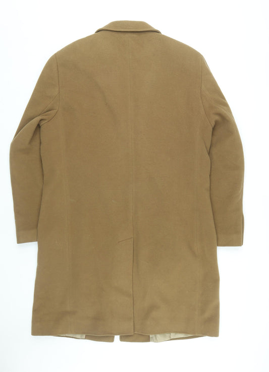 Mens UK Size M Marks and Spencer Brown Overcoat