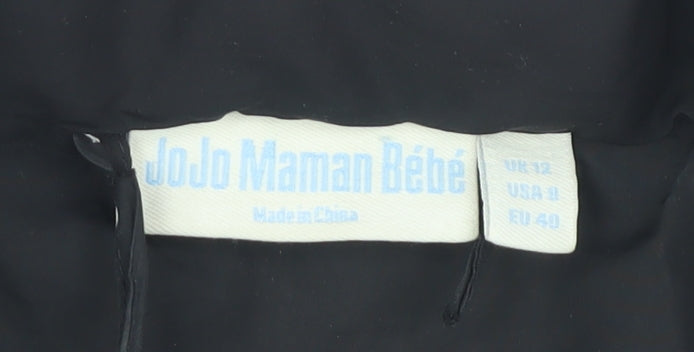 JoJo Maman Bébé Women's Black Mid-Length Coat Size 12