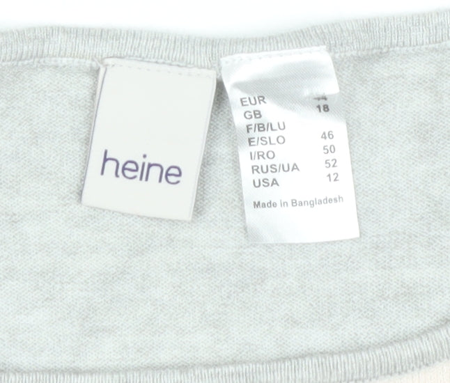 Heine Women's Colourblock Beaded Shift Dress Size 18