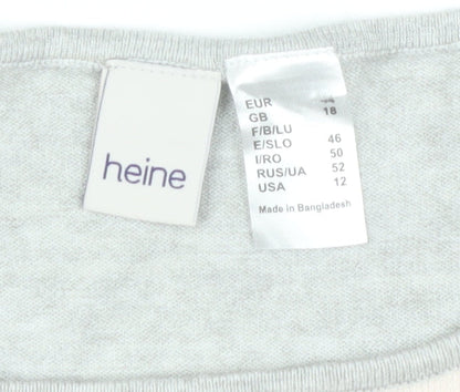 Heine Women's Colourblock Beaded Shift Dress Size 18