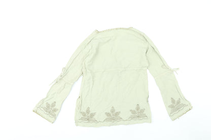 Womens UK Size 10 River Island Beige Basic Blouse
