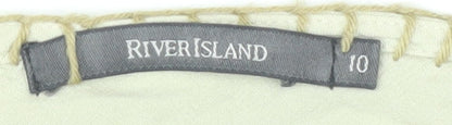 Womens UK Size 10 River Island Beige Basic Blouse