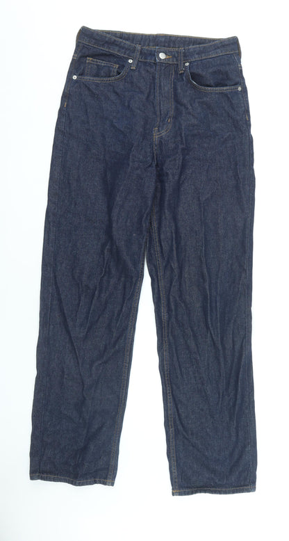 Womens UK Size 12 H&M Classic Fit Straight Blue Jeans