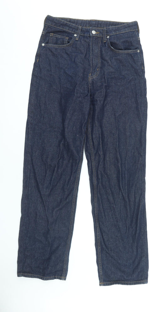 Womens UK Size 12 H&M Classic Fit Straight Blue Jeans
