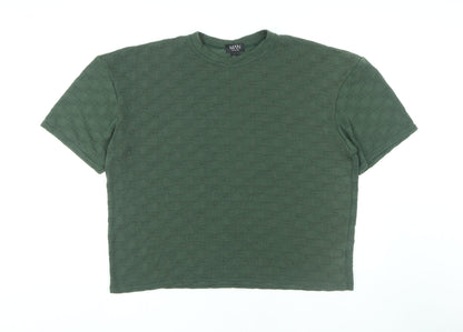 Mens UK Size L boohooMAN Green  T-Shirt