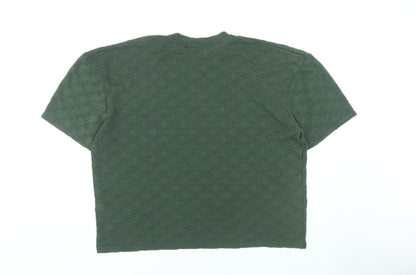Mens UK Size L boohooMAN Green  T-Shirt