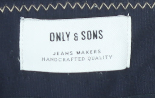 Only & Sons Men's Blue Trousers, Size 36, Polyester Blend