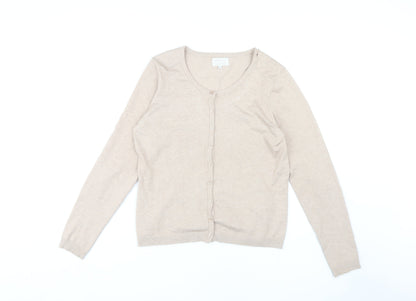 Womens UK Size L Minus Beige Cardigan Jumper