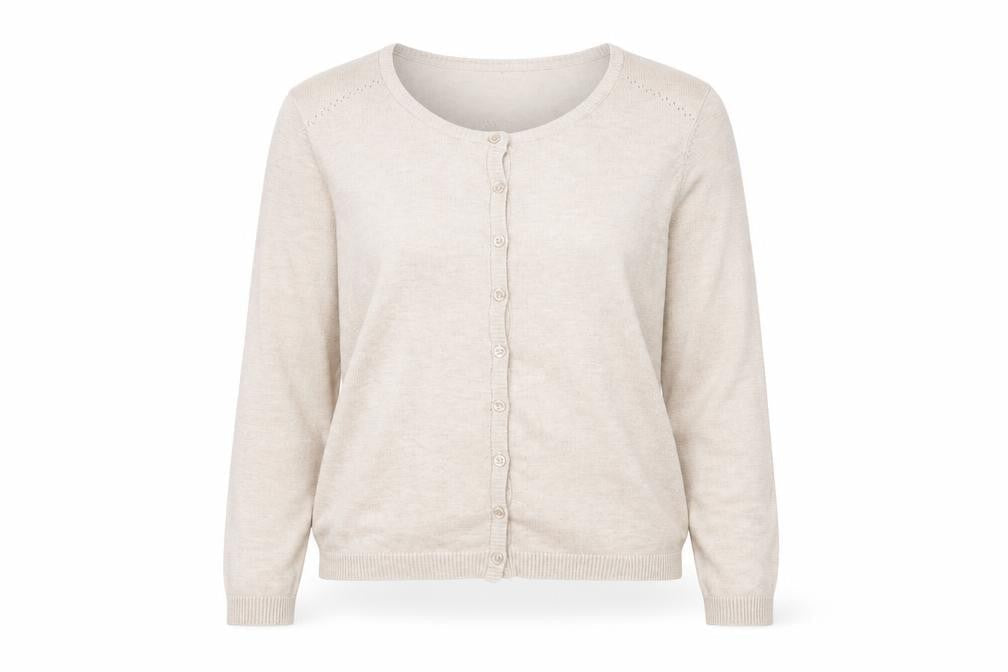 Womens UK Size L Minus Beige Cardigan Jumper