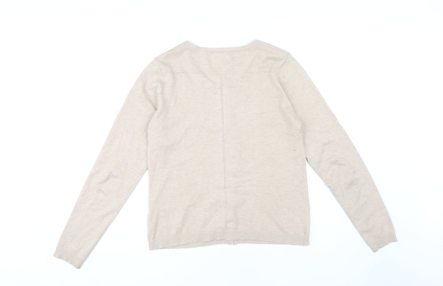 Womens UK Size L Minus Beige Cardigan Jumper