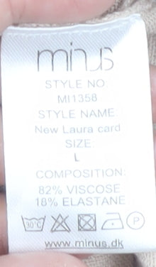 Womens UK Size L Minus Beige Cardigan Jumper