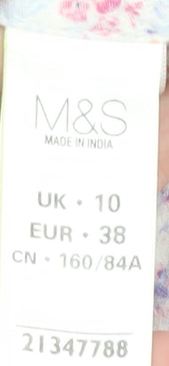 Womens UK Size 10 Marks and Spencer Multicoloured Tunic Blouse