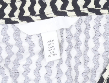 H&M Women's Black White Shirt Dress M