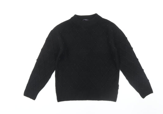 Womens UK Size XS Marks and Spencer Black Pullover Jumper