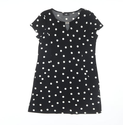 Wallis Black Polka Dot Shift Dress Women S