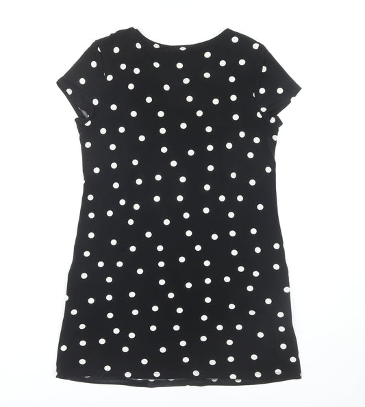 Wallis Black Polka Dot Shift Dress Women S