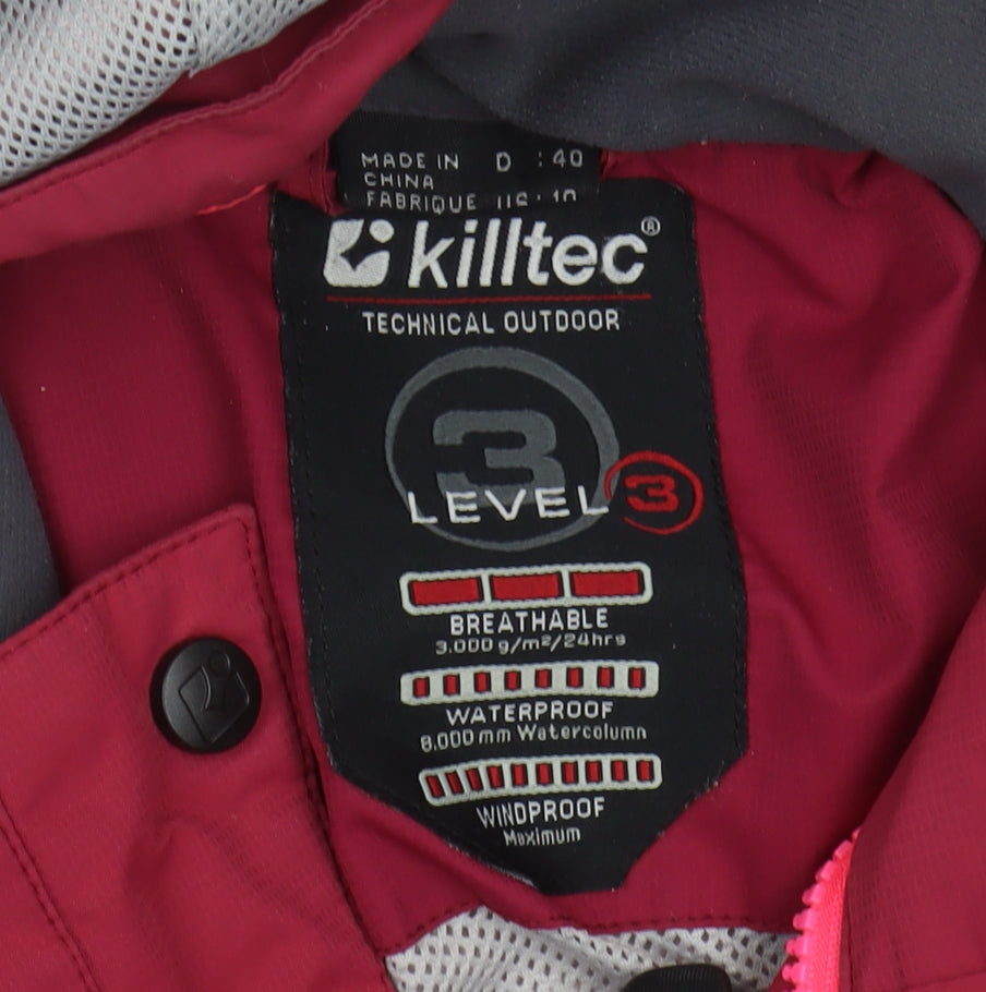 Womens UK Size 12 Killtec Pink Puffer Jacket