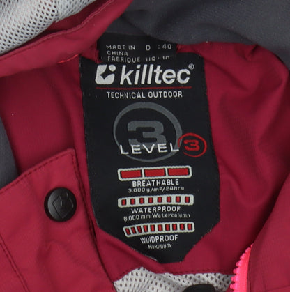 Womens UK Size 12 Killtec Pink Puffer Jacket