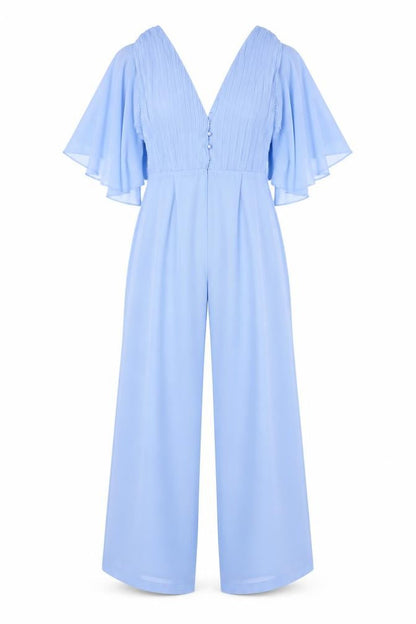 Womens UK Size 10 Boohoo One-Piece Blue Jumpsuit