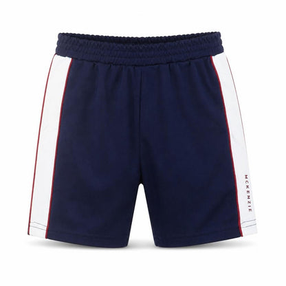 Front view of McKenzie unisex baby blue shorts 24 months