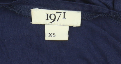 1971 Women’s Blue Sequin Raglan Top XS
