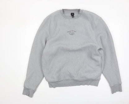 Mens UK Size S River Island Grey Pullover Sweatshirt