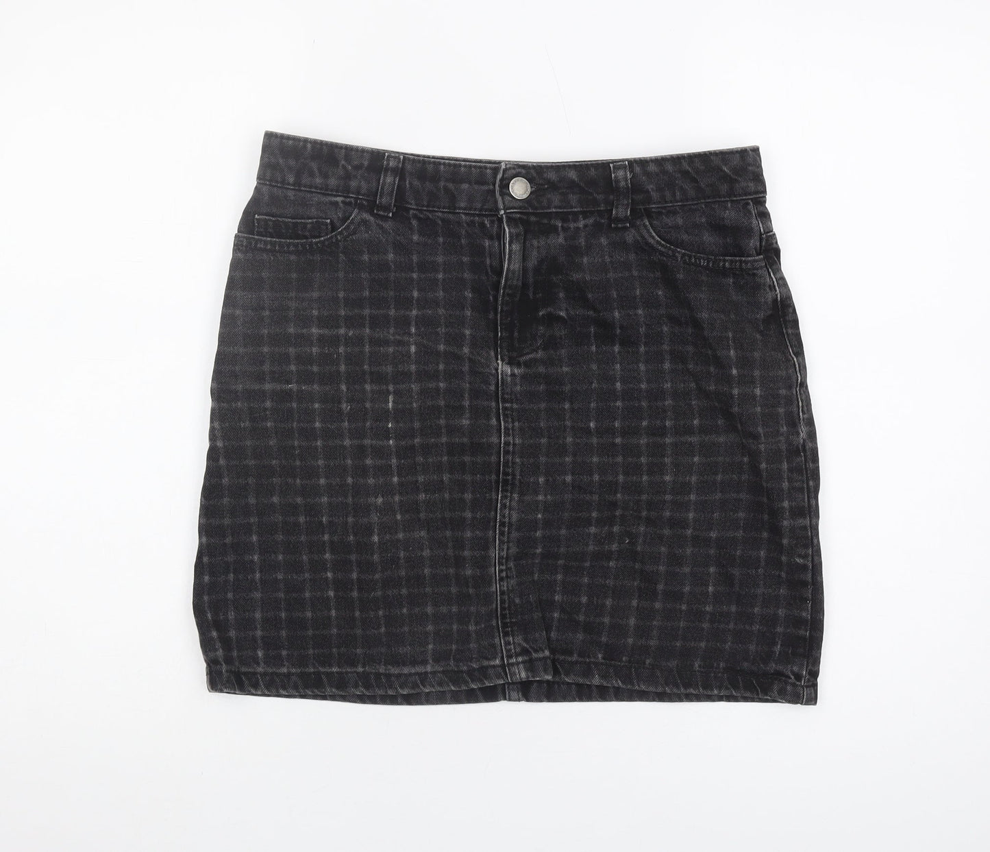 Principles Black Check Women's Skirt Size 10