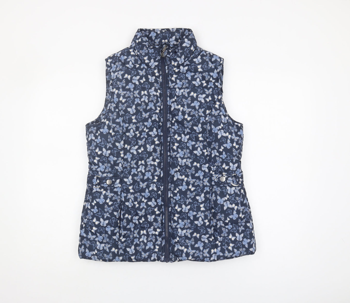 Womens UK Size 10 M&Co Blue Basic Jacket