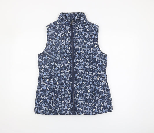 Womens UK Size 10 M&Co Blue Basic Jacket