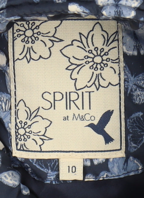 Womens UK Size 10 M&Co Blue Basic Jacket