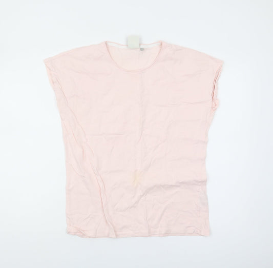 Womens UK Size 12 Weird Fish Pink Basic T-Shirt