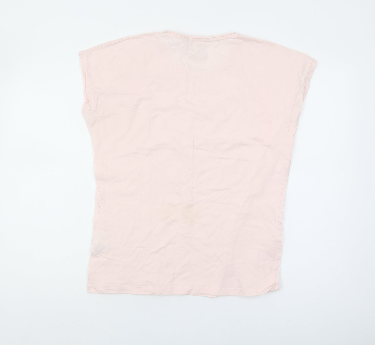 Womens UK Size 12 Weird Fish Pink Basic T-Shirt