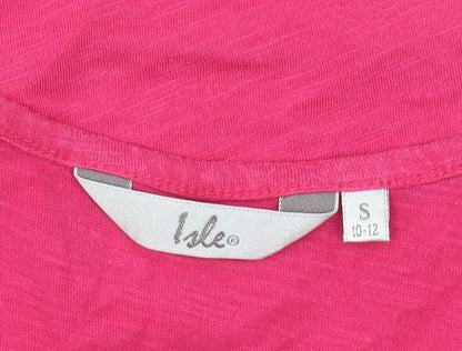 Womens UK Size S Isle Pink Basic Tank