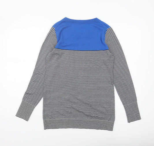 GAP Women's Blue Striped Jumper, Size S, Pullover