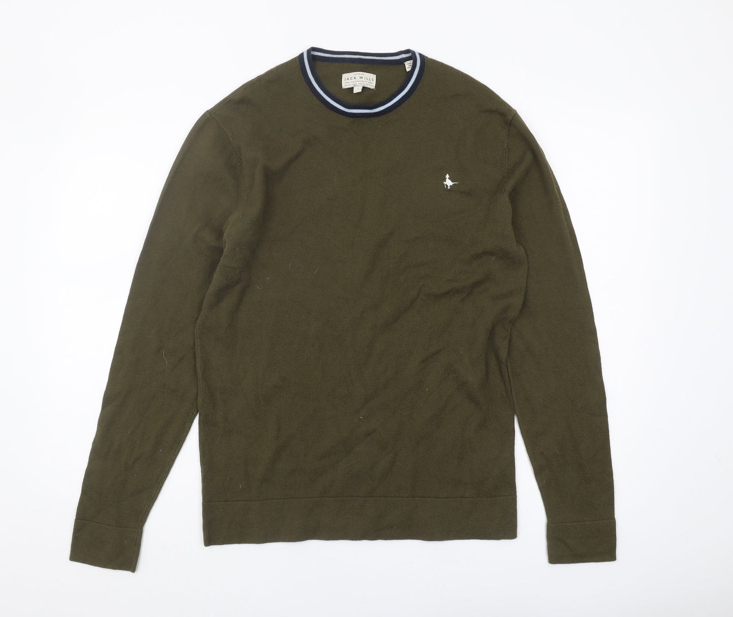 Jack Wills Men's Green Pullover Jumper S