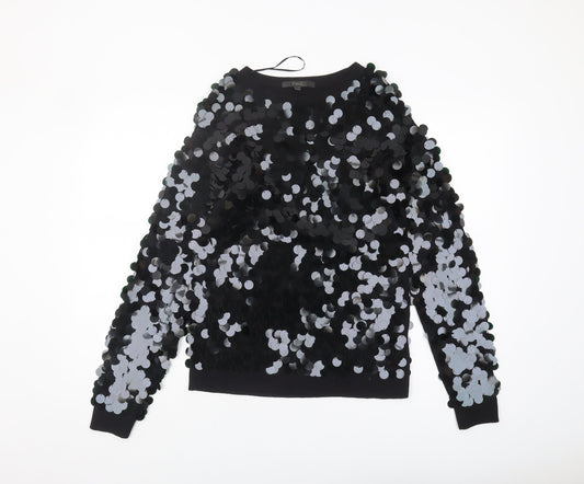 Womens UK Size 8 NEXT Black Pullover Sweatshirt