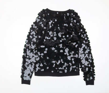 Womens UK Size 8 NEXT Black Pullover Sweatshirt