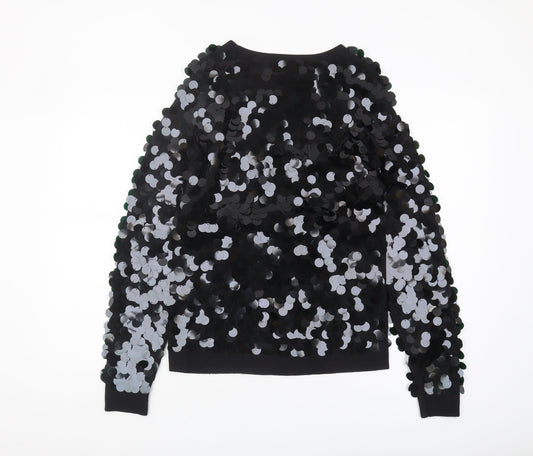 Womens UK Size 8 NEXT Black Pullover Sweatshirt