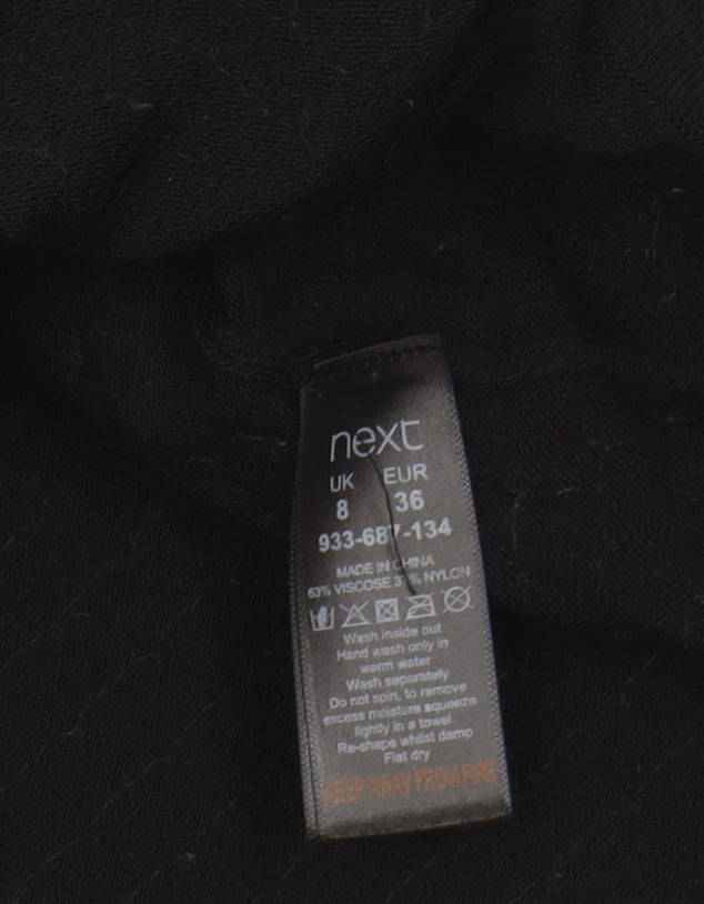 Womens UK Size 8 NEXT Black Pullover Sweatshirt