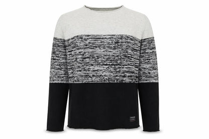 PRODUKT Men's Black Striped Cotton Pullover, S, Casual Wear