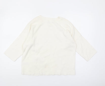 Womens UK Size 8 Marks and Spencer Ivory Pullover Jumper