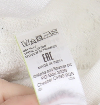 Womens UK Size 8 Marks and Spencer Ivory Pullover Jumper