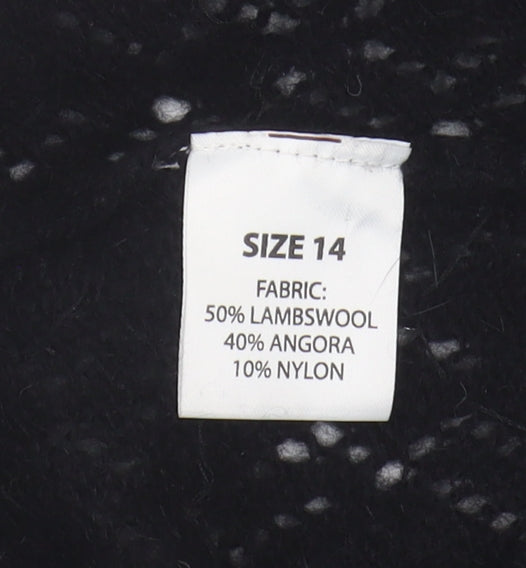 Amaranto Black Sequin Shrug, Women's Size 14