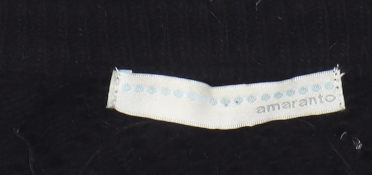 Amaranto Black Sequin Shrug, Women's Size 14