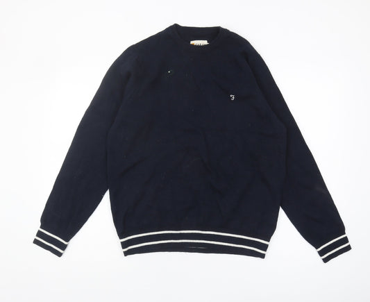 Farah Men's Blue Pullover Jumper Large