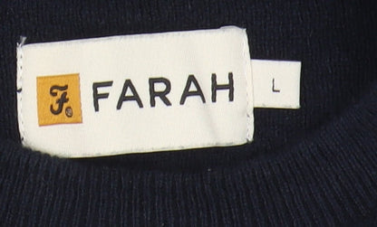 Farah Men's Blue Pullover Jumper Large