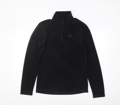 Mens UK Size S DECATHLON Black 1/4 Zip Sweatshirt